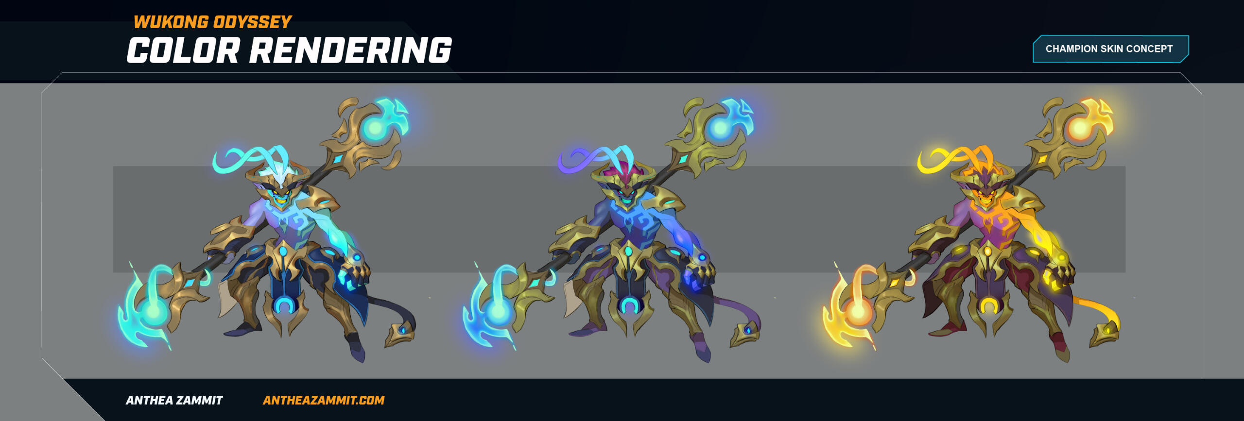 LOL Fan Skin: Odyssey Wukong Colors 2