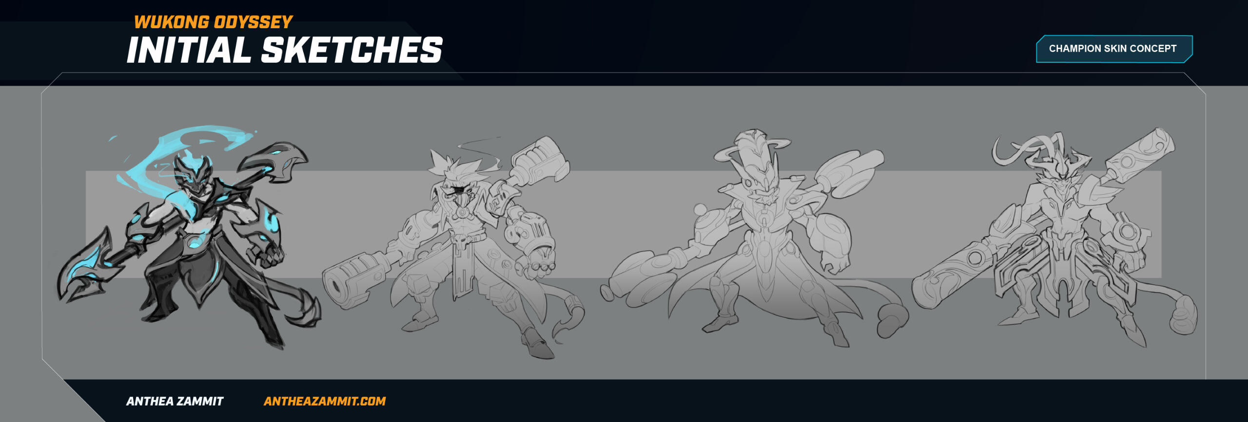 LOL Fan Skin: Odyssey Wukong Sketches