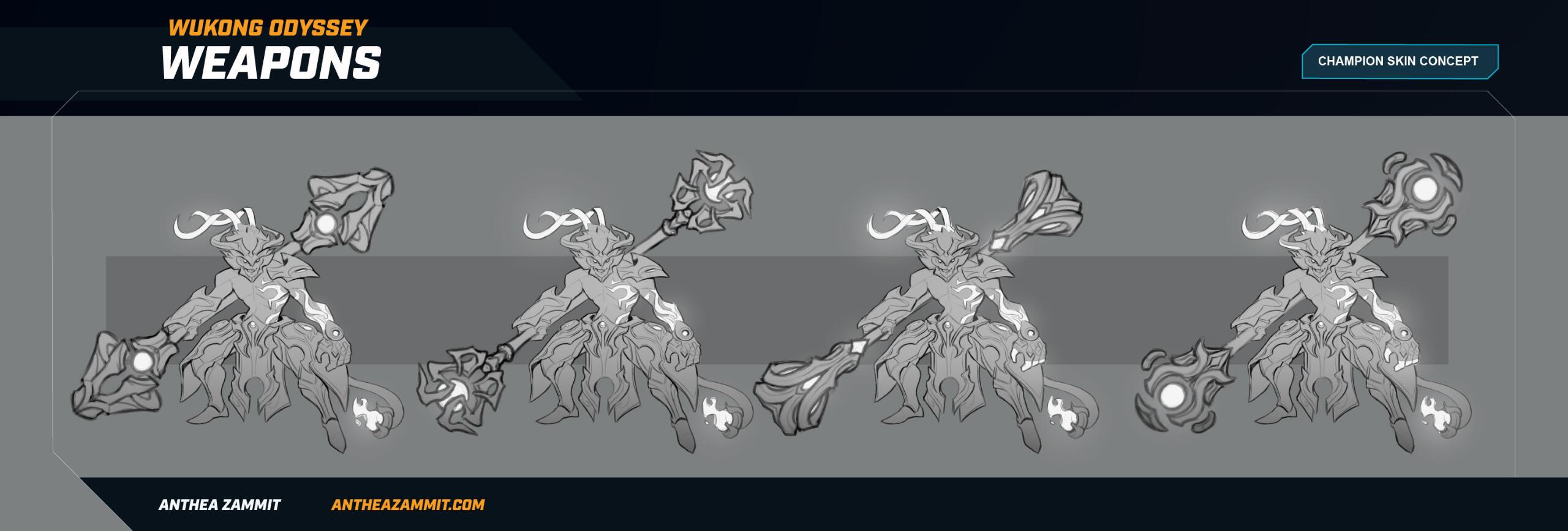 LOL Fan Skin: Odyssey Wukong Weapons