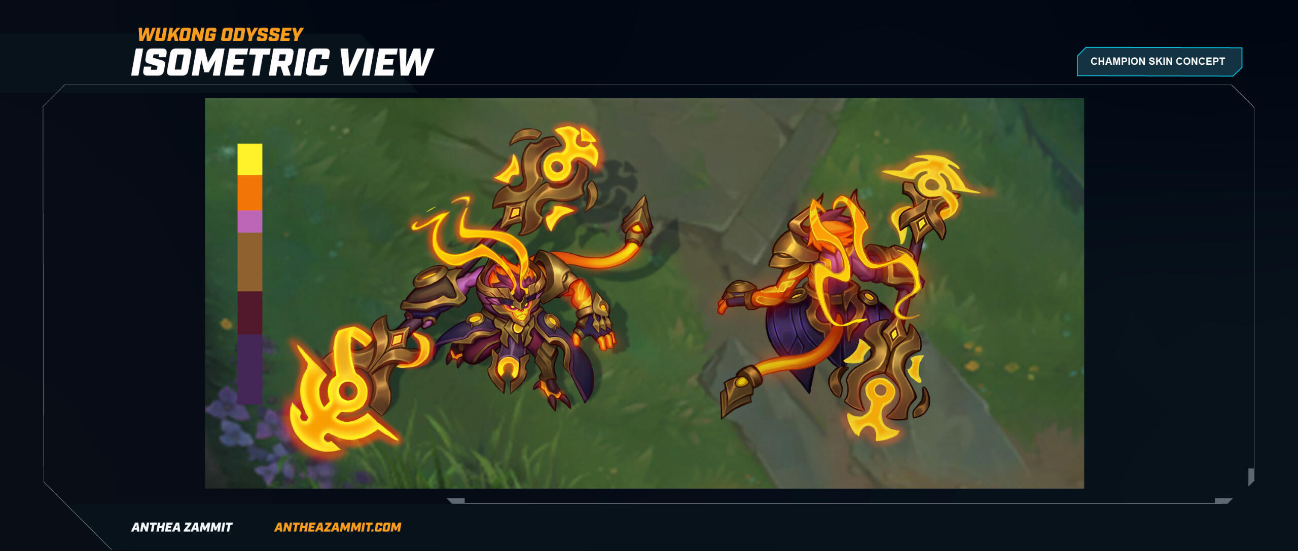 LOL Fan Skin: Odyssey Wukong In Game