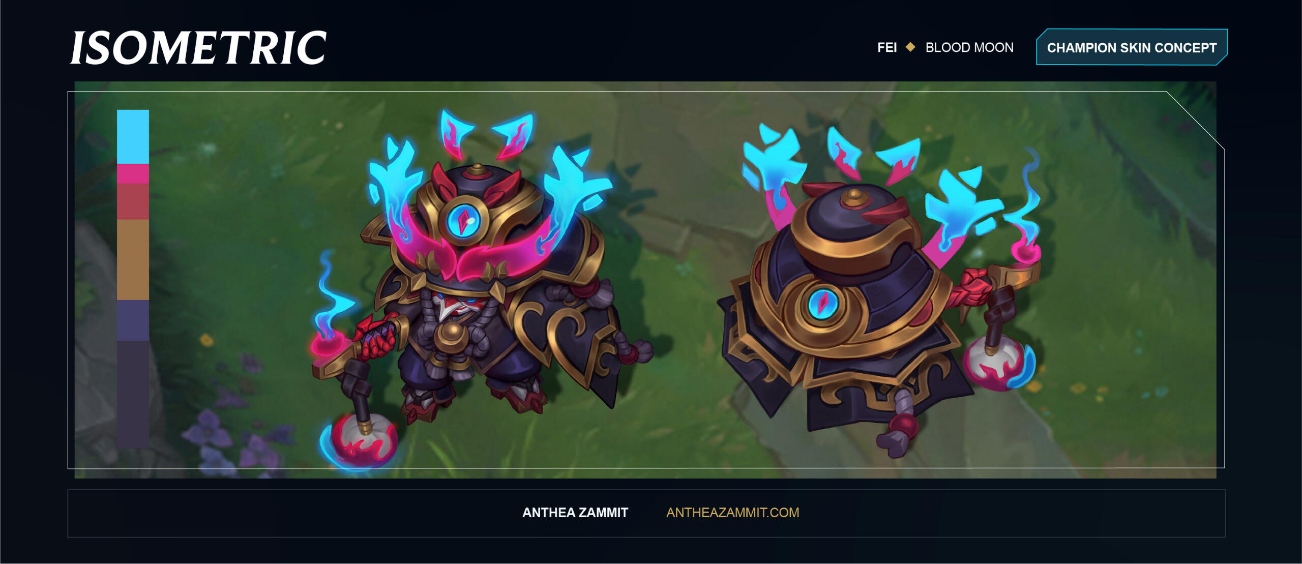 Fan Skin: Blood Moon Fei In Game